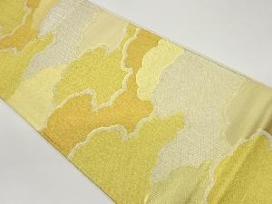 雲に古典柄模様織り出し袋帯